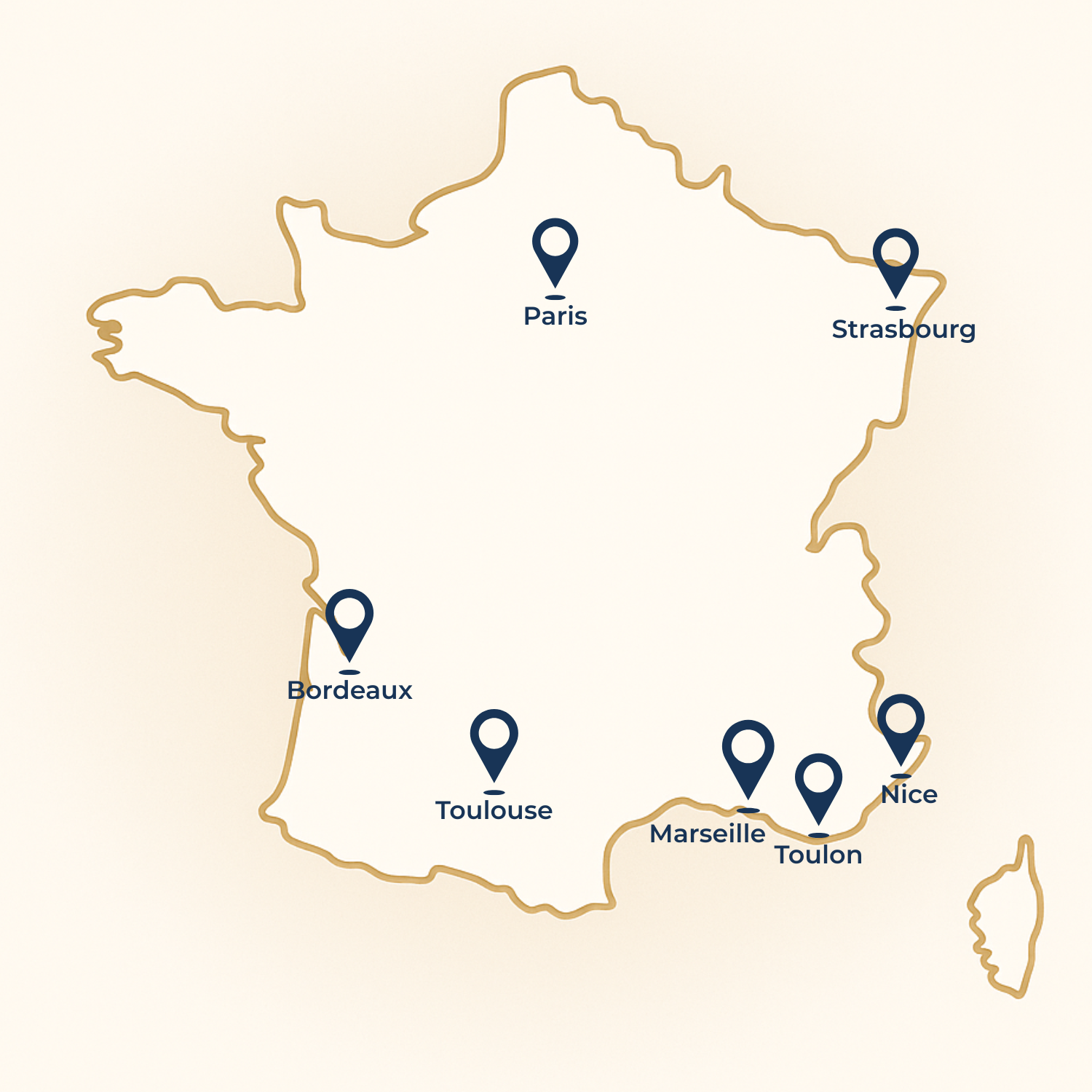 Carte des zones d'intervention Molie en France - Services de ménage disponibles dans les principales villes françaises