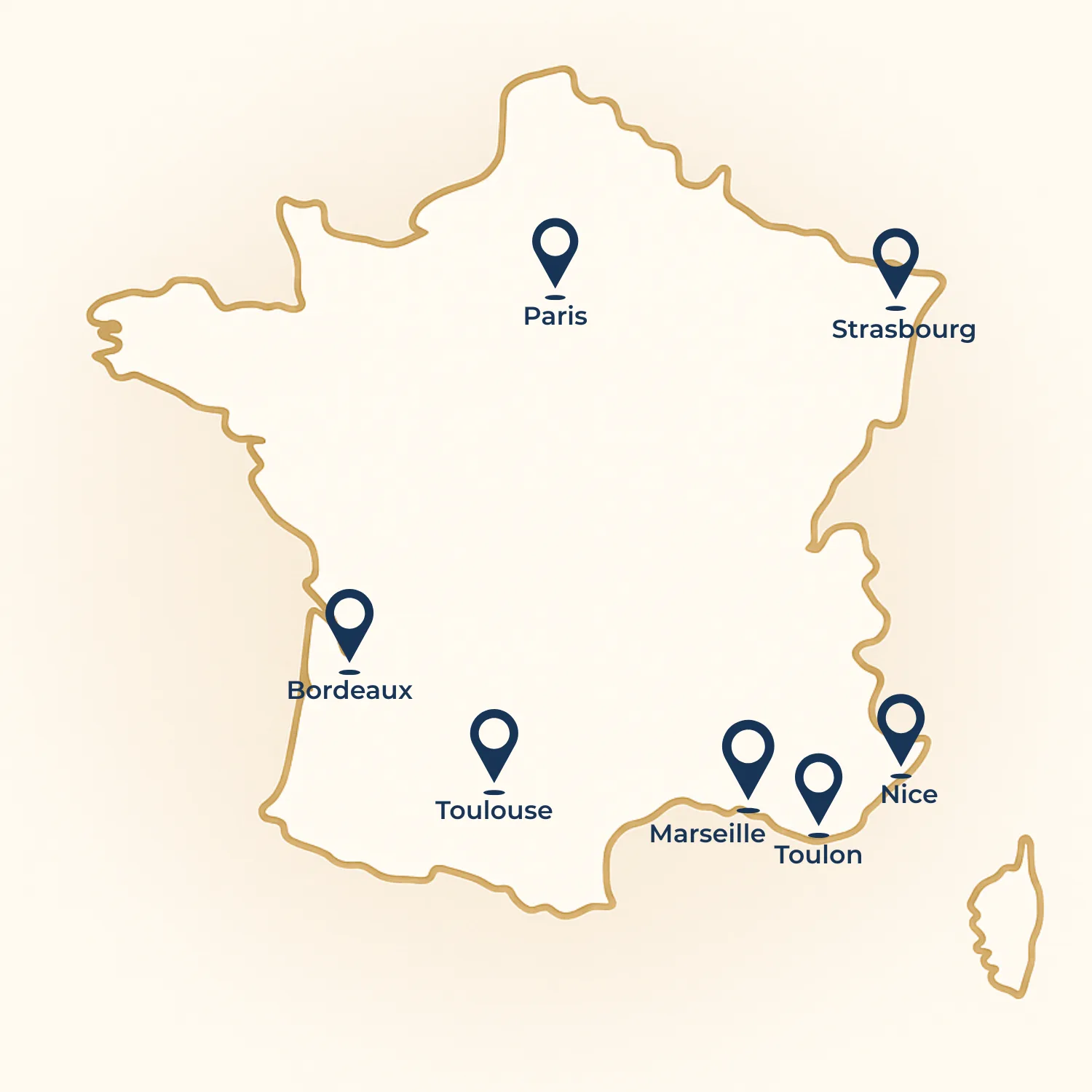 Carte des zones d'intervention Molie en France - Services de ménage disponibles dans les principales villes françaises